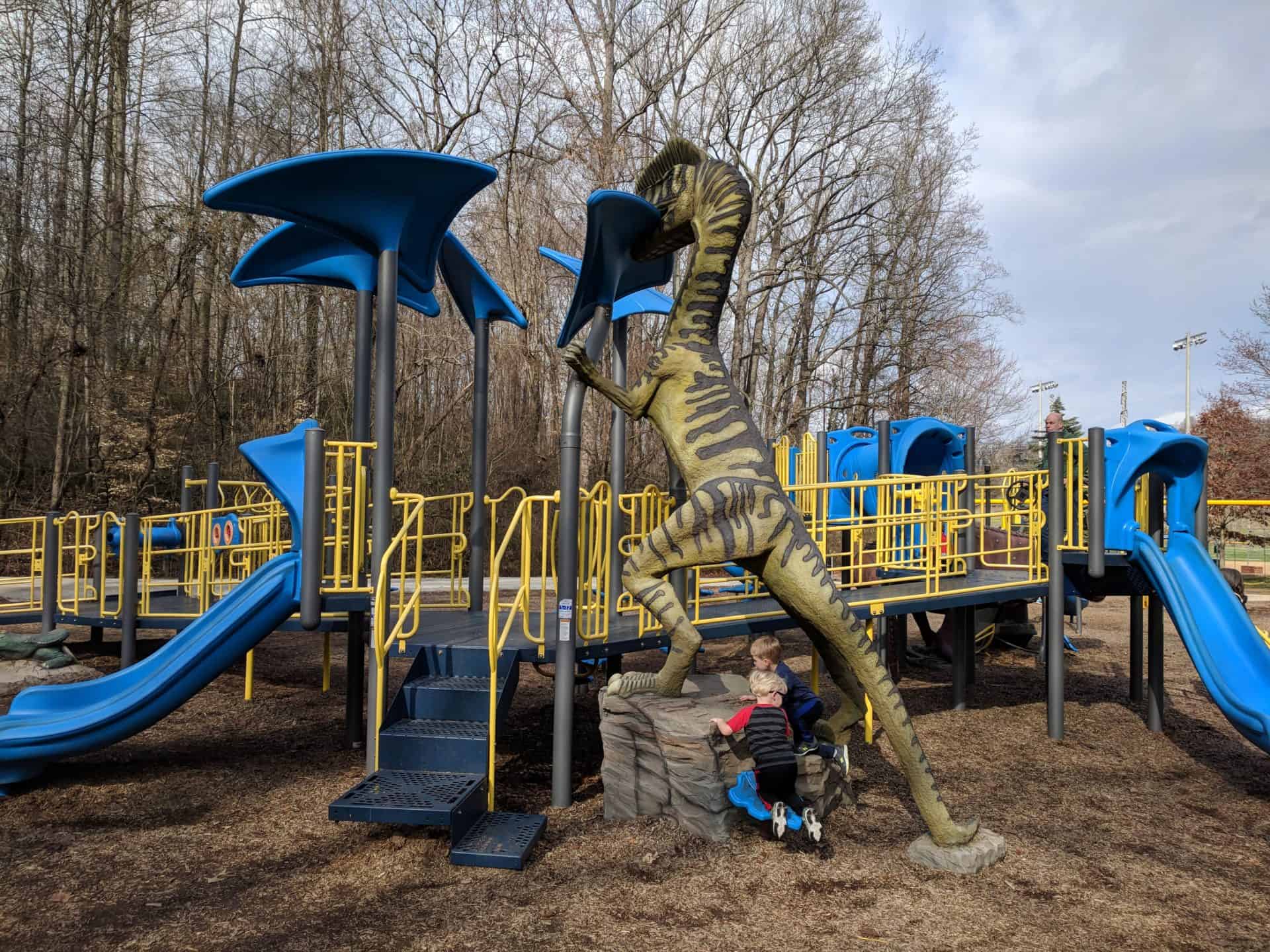 Washington Park Dinosaur Playground Winston Salem Kid Friendly Triad