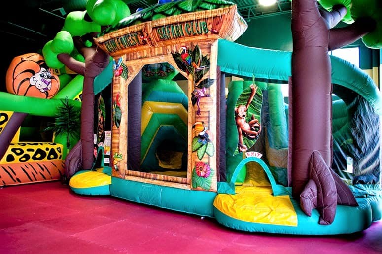 Safari Nation Is a large indoor playground with inflatables, jungle gyms, a  zip line, …