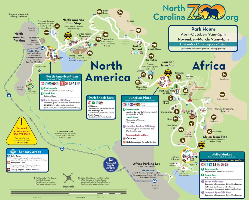 North Carolina Zoo Habitats, Exhibits, & Map Kid Friendly Triad